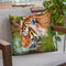 Tiger Quenching Thirst Throw Pillow By David Stribbling