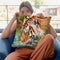 Tiger Quenching Thirst Throw Pillow By David Stribbling