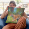 Tiger Running Throw Pillow By David Stribbling