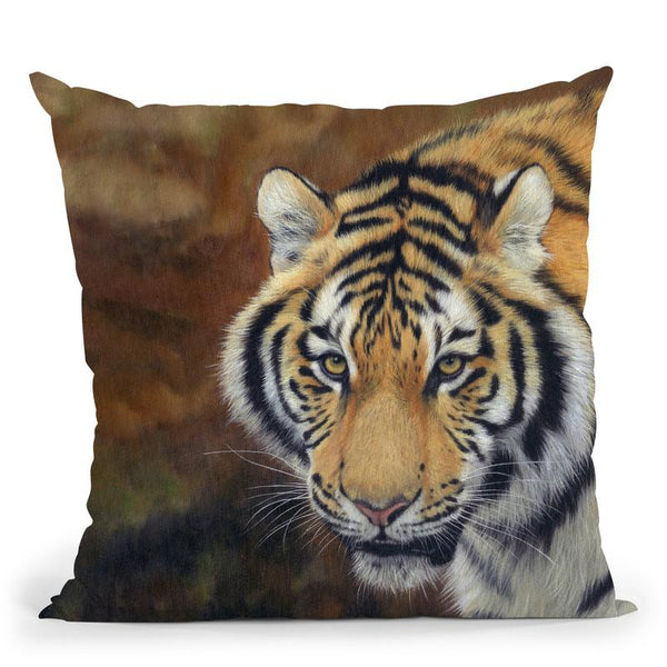 Tiger Siberian Throw Pillow By David Stribbling