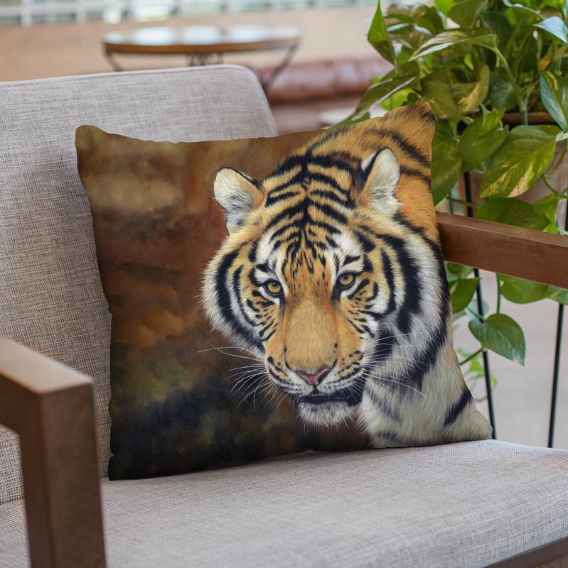 Tiger Siberian Throw Pillow By David Stribbling
