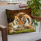 Tiger Stare Throw Pillow By David Stribbling