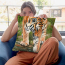 Tiger Stream Throw Pillow By David Stribbling