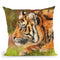 Tiger Study I Throw Pillow By David Stribbling