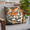 Tiger April Throw Pillow By David Stribbling