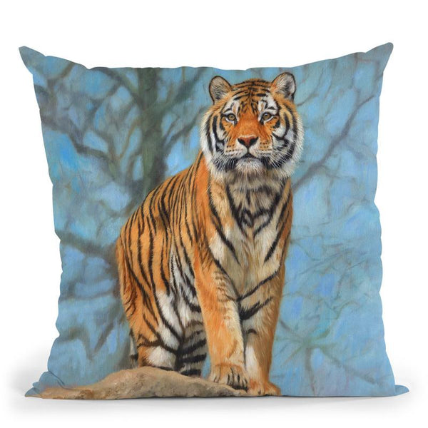 Tiger Dart Throw Pillow By David Stribbling