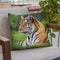 Tiger Grass Throw Pillow By David Stribbling