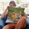 Tiger Water I Throw Pillow By David Stribbling