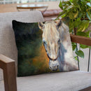 White Horse Throw Pillow By David Stribbling