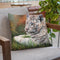 White Tiger Cub Laying Down Throw Pillow By David Stribbling