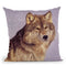 Wolf Portrait Snow Throw Pillow By David Stribbling