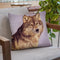 Wolf Portrait Snow Throw Pillow By David Stribbling