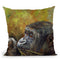 Young Lowland Gorilla - Copy Throw Pillow By David Stribbling