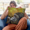 Young Lowland Gorilla - Copy Throw Pillow By David Stribbling
