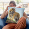 Young Tiger Throw Pillow By David Stribbling