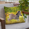 Young Zebra Running Throw Pillow By David Stribbling