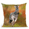 Zebra Running Throw Pillow By David Stribbling