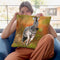Zebra Running Throw Pillow By David Stribbling