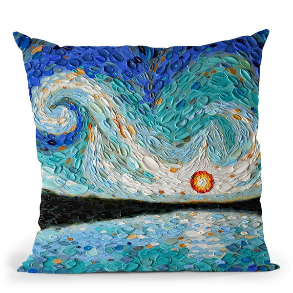 Evenings Light Pond Throw Pillow By Dena Tollefson