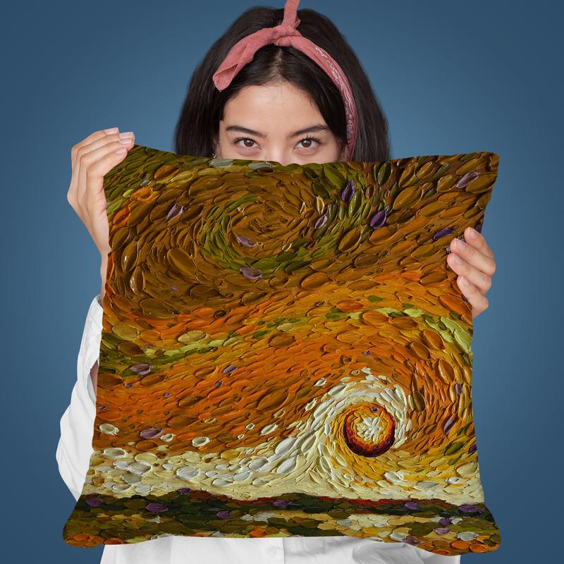 Rebekah'S Sky Throw Pillow By Dena Tollefson