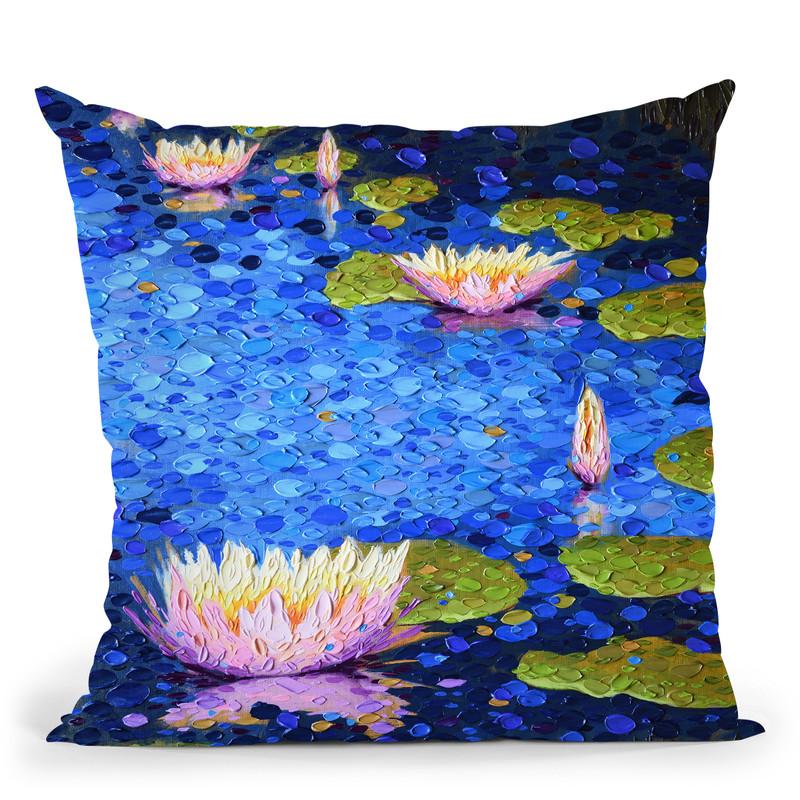 Serenity In Pink Throw Pillow By Dena Tollefson