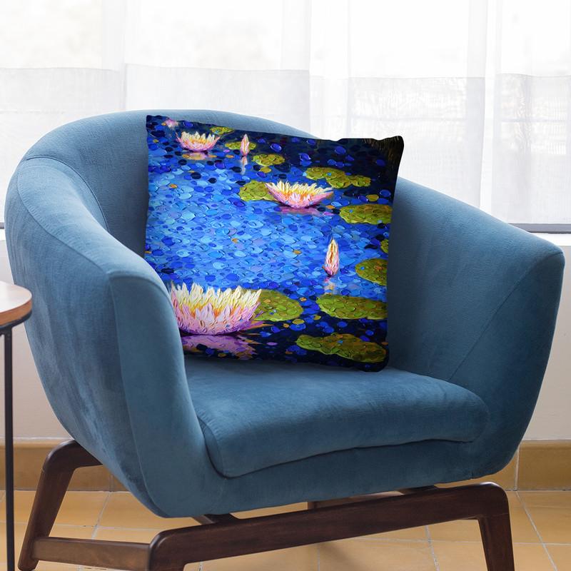 Serenity In Pink Throw Pillow By Dena Tollefson
