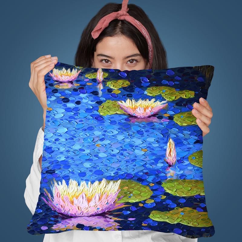 Serenity In Pink Throw Pillow By Dena Tollefson