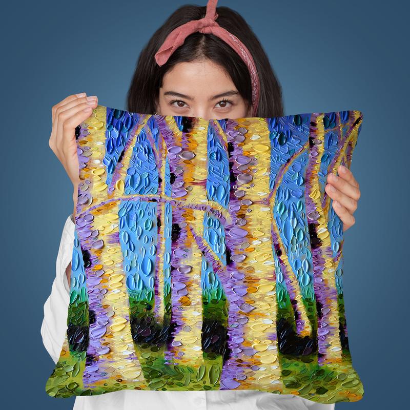The Lyrical Garden Throw Pillow By Dena Tollefson