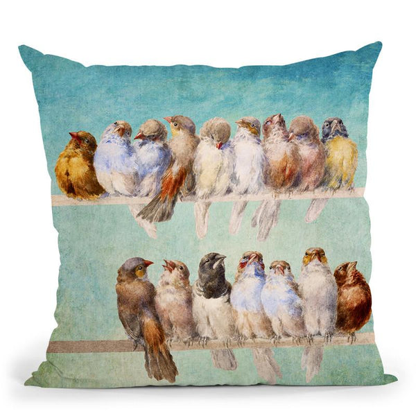 Birds Birds Birds Throw Pillow By Diogo Verissimo