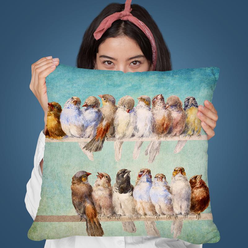 Birds Birds Birds Throw Pillow By Diogo Verissimo
