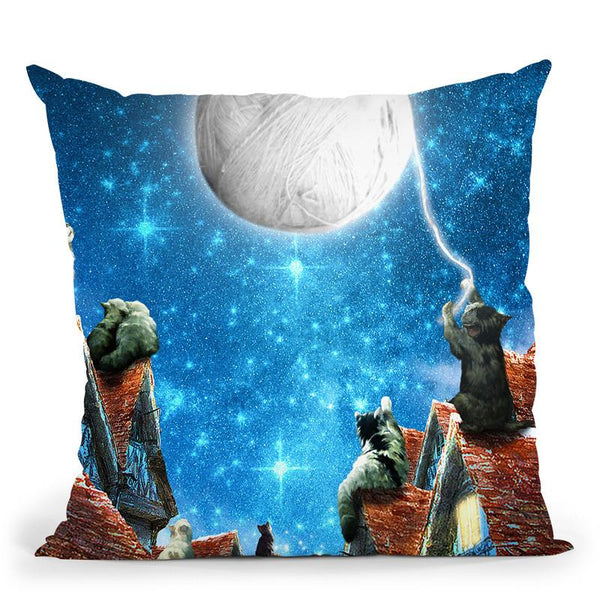 Feline Dreams Throw Pillow By Diogo Verissimo