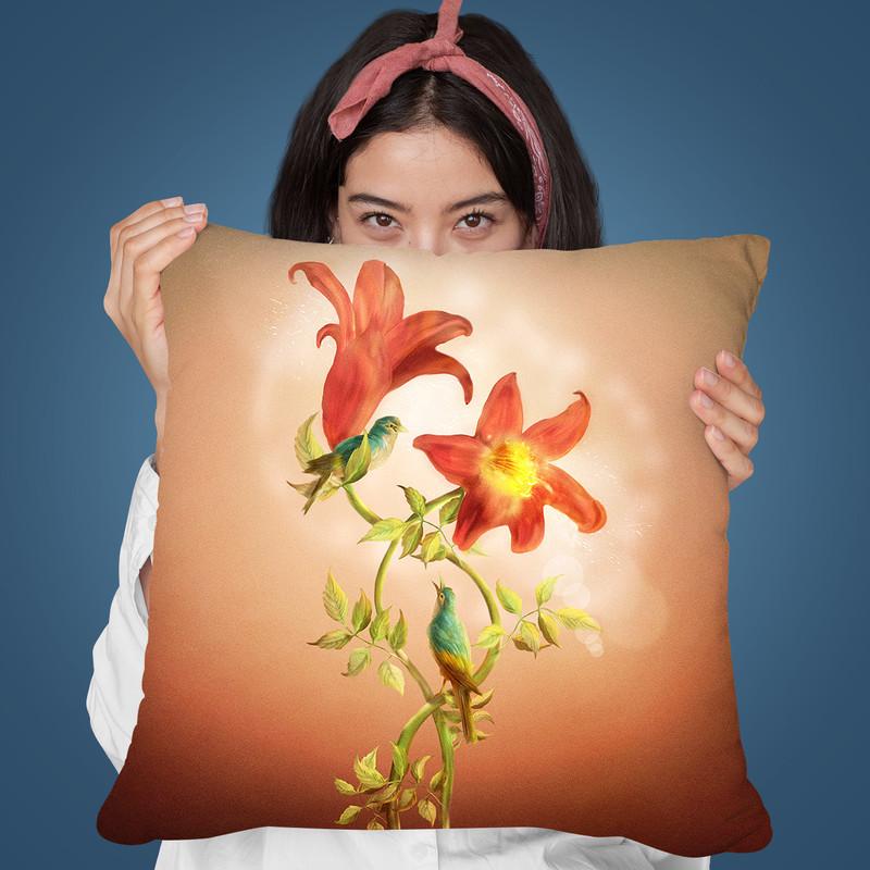 Lover'S Flower Throw Pillow By Diogo Verissimo
