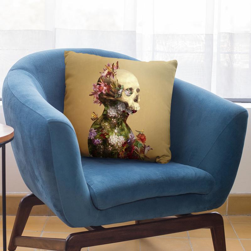 Memento Mori Throw Pillow By Diogo Verissimo