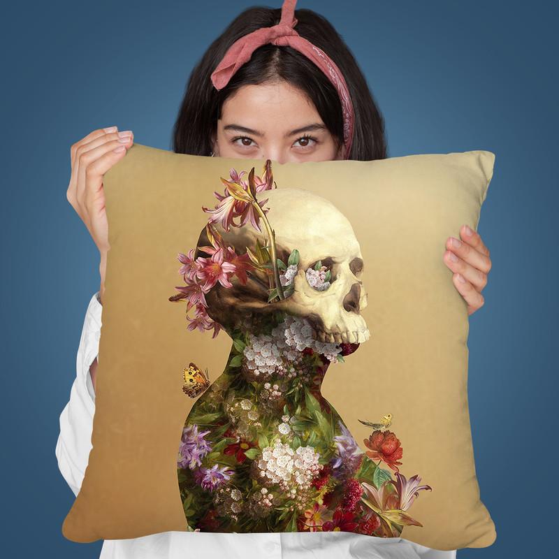 Memento Mori Throw Pillow By Diogo Verissimo