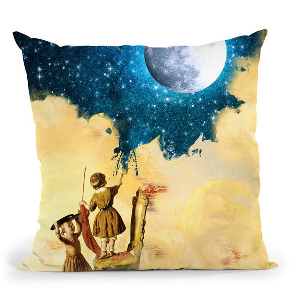 Painting Stars Throw Pillow By Diogo Verissimo