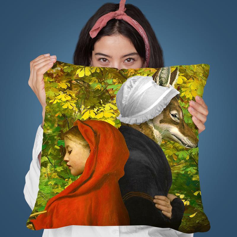 Red Riding Hood Throw Pillow By Diogo Verissimo
