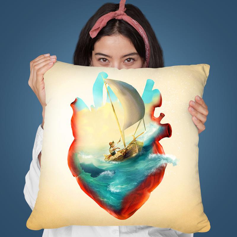 Sailing Heart Throw Pillow By Diogo Verissimo