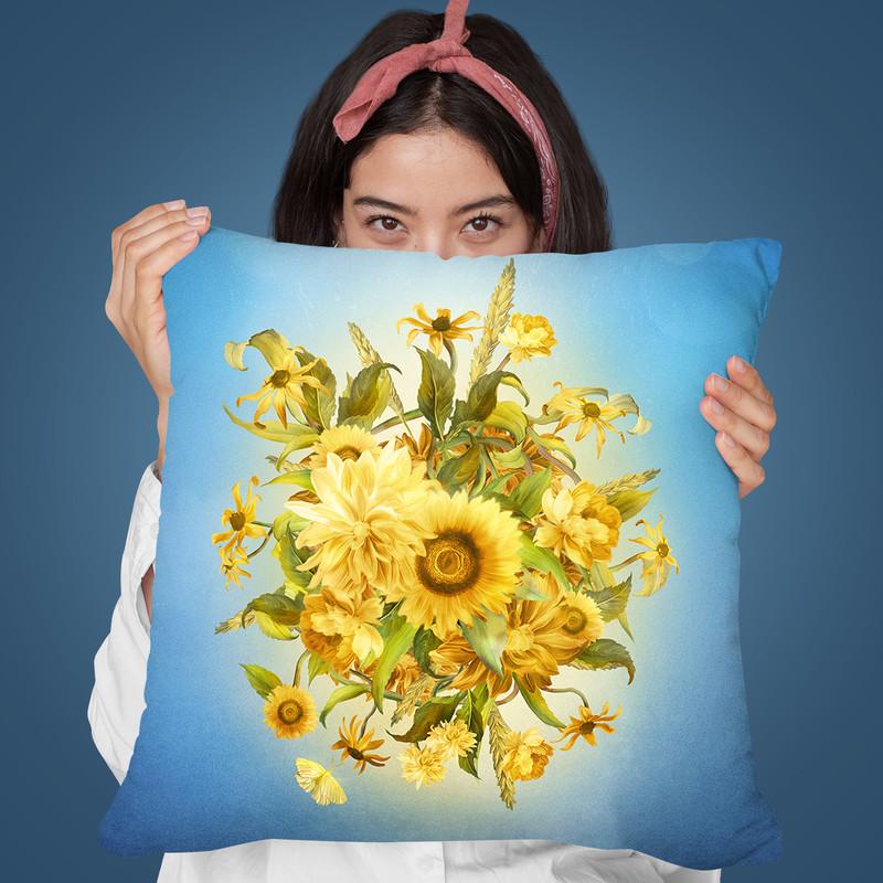 Sunlight Flowers Throw Pillow By Diogo Verissimo