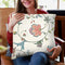 Birds Gem Floral I Throw Pillow By Emily Adams