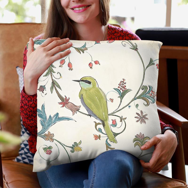 Birds Gem Iv Throw Pillow By Emily Adams