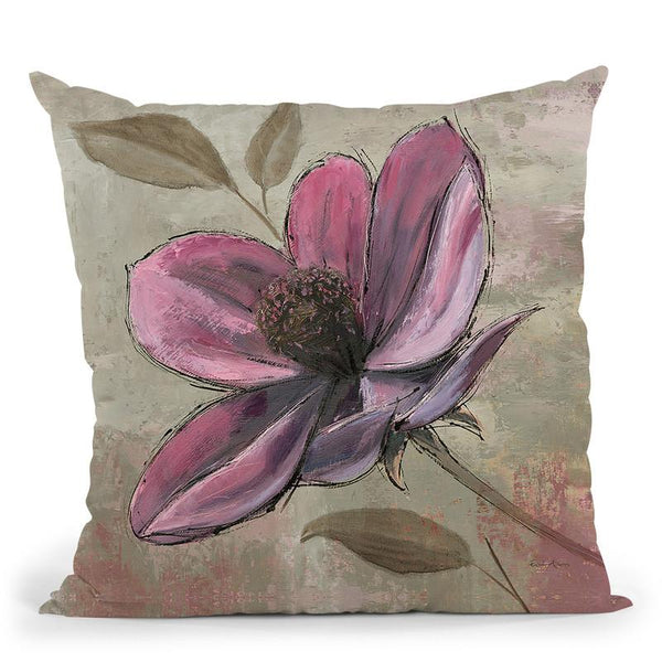 Plum Floral Iii Throw Pillow By Emily Adams