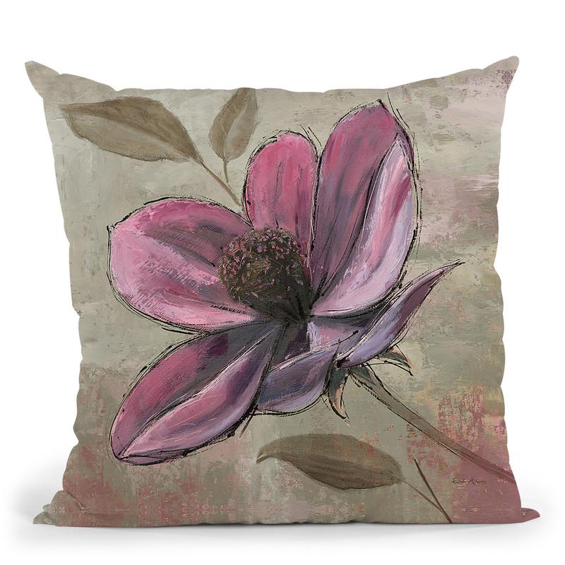 Plum Floral Iii Throw Pillow By Emily Adams