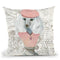 Canine Couture Newsprint Iv Throw Pillow By Emily Adams