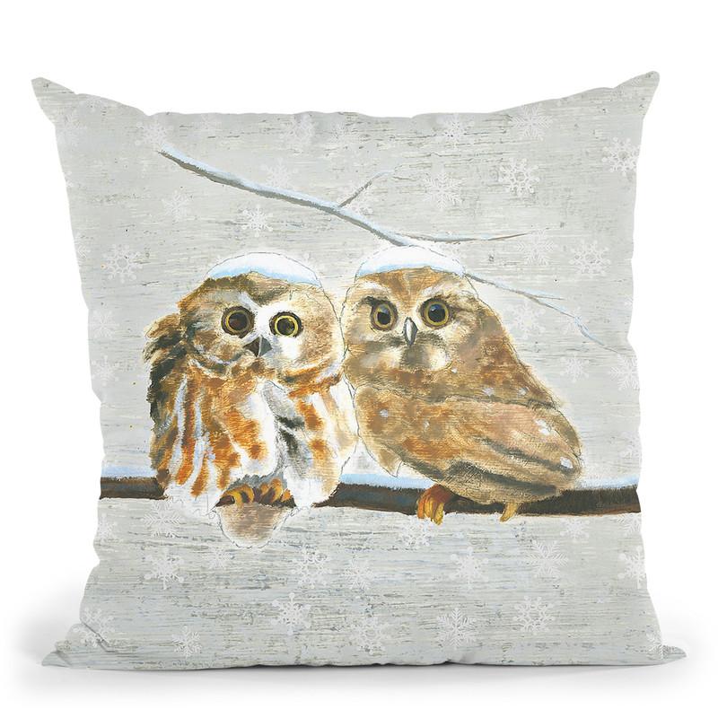 Christmas Critters I Throw Pillow By Emily Adams