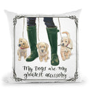 Furry Fashion Friends I My Dogs Throw Pillow By Emily Adams