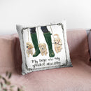 Furry Fashion Friends I My Dogs Throw Pillow By Emily Adams