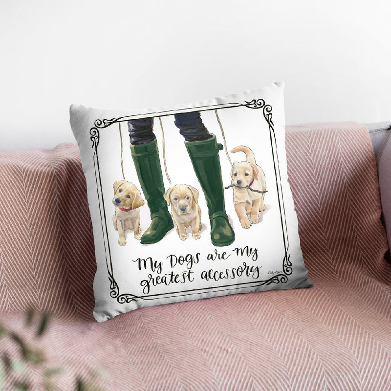 Furry Fashion Friends I My Dogs Throw Pillow By Emily Adams