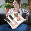 Furry Fashion Friends Iii Throw Pillow By Emily Adams