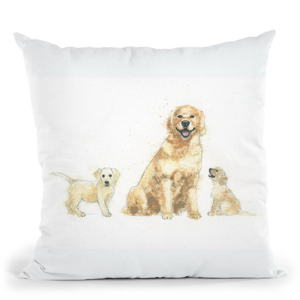 Dog And Puppies Horizontal Throw Pillow By Emily Adams