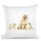 Dog And Puppies Horizontal Throw Pillow By Emily Adams